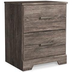 Gray, complete nightstand, angled view - 11