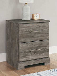 Gray, nightstand in room setting - 15
