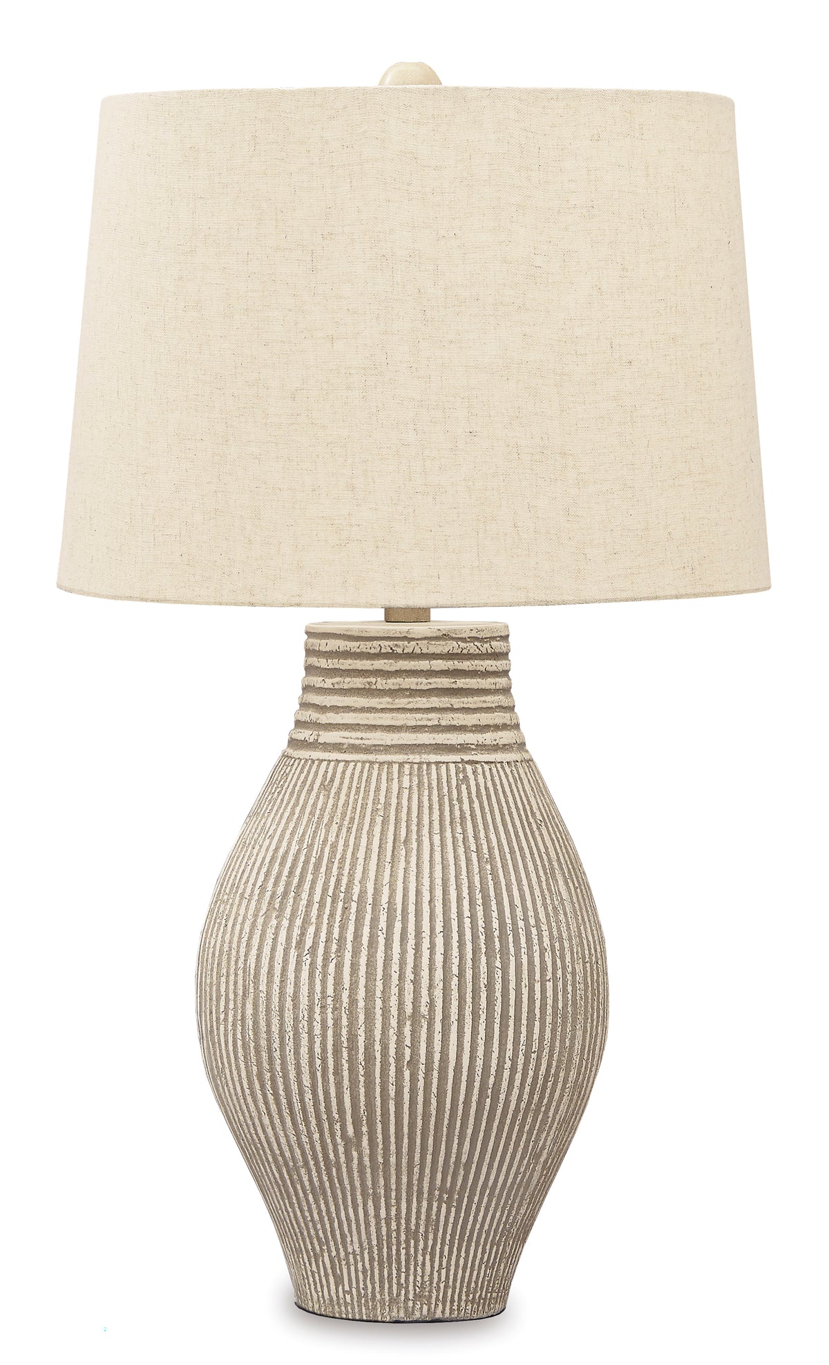 Beige table lamp, full product view