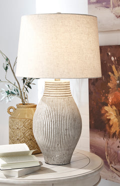 Beige table lamp, product view 2 - 2