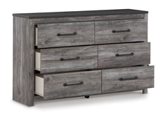 Dark Gray, dresser with drawers open - 2