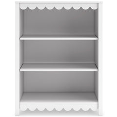 White, full front view of bookcase - 3