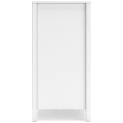 White, side view of bookcase - 4
