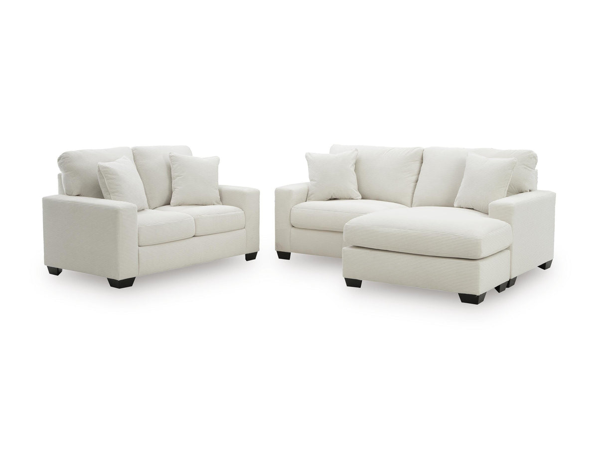 Ivory / Sofa Chaise + Loveseat, complete matching set