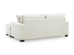 Ivory / Sofa Chaise + Loveseat, rear upholstery view - 4