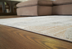 Linen/Gray/Caramel 61.5" x 85.88", pile and edge detail - 6