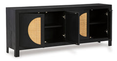 Black/Natural Accent Cabinet, view 3 - 3