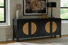 Black/Natural Accent Cabinet, view 8 - 8