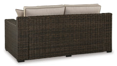 Brown Loveseat w/Cushion, product view 2 - 2