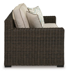Brown Loveseat w/Cushion, product view 4 - 4