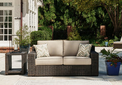 Brown Loveseat w/Cushion, product view 5 - 5