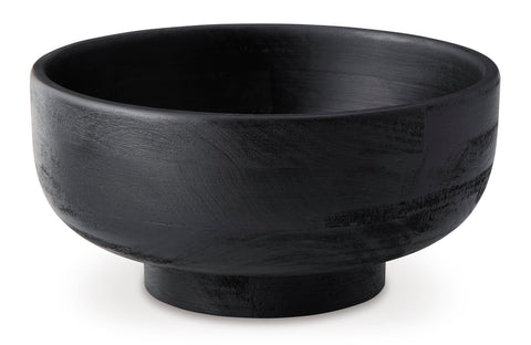 Brynnington Black Wood Pedestal Bowl