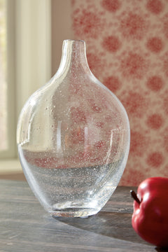 Clear 11.25-inch height vase, product view 3 - 6