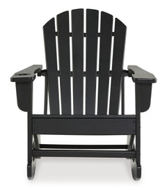 Black outdoor rocking chair, product view 2 - 2