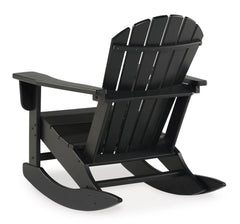 Black outdoor rocking chair, product view 3 - 3