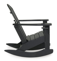 Black outdoor rocking chair, product view 4 - 4