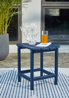 Blue outdoor end table, product view 4 - 9