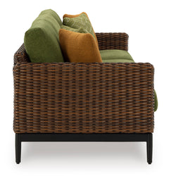 Brown/Green Sofa with Cushion, product view 5 - 4