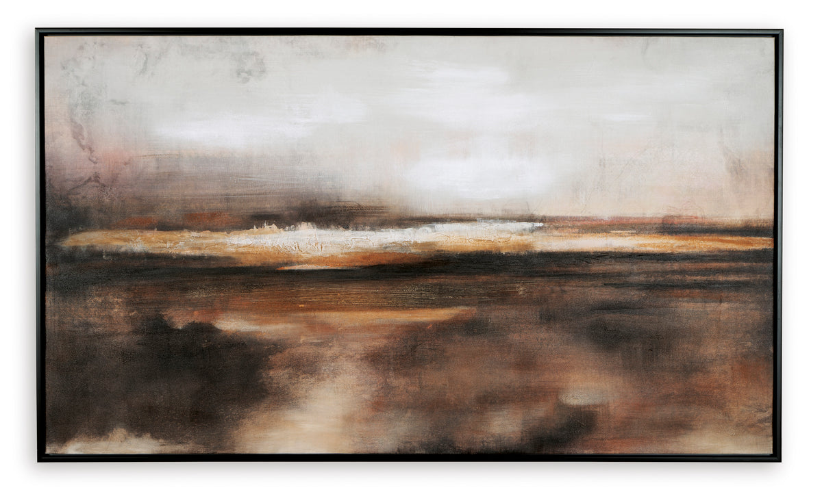 Black/Brown/Orange Wall Art, full product view