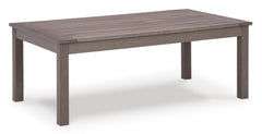 Brown Rectangular Cocktail Table, full product view - 1