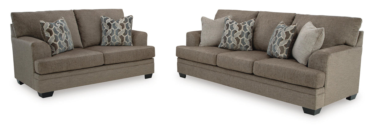 Nutmeg / Sofa + Loveseat, complete matching set