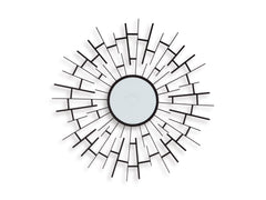 Black accent mirror, full product view - 1