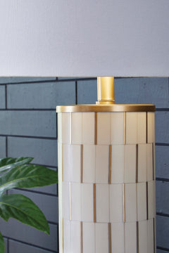 White/Gold Finish table lamp, product view 3 - 3