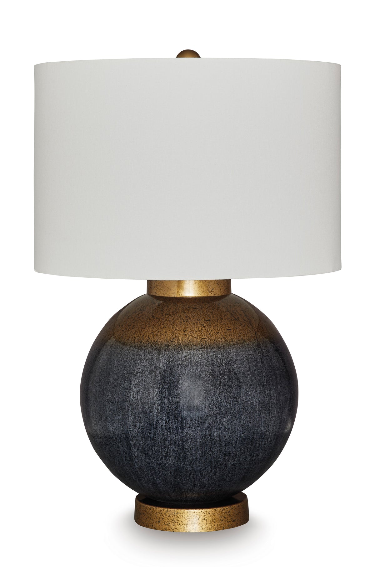Blue/Gold Finish table lamp, full product view