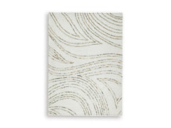 Ivory/Green/Brown 61" x 83.75", complete rug product view - 5