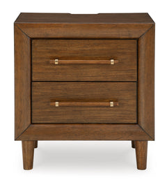 Brown, full front view of nightstand - 8
