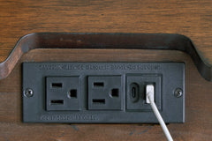 Brown, AC outlet and USB charging detail - 9