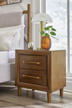 Brown, nightstand in room setting - 10