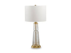 Clear/Gold Finish table lamp, full product view - 1