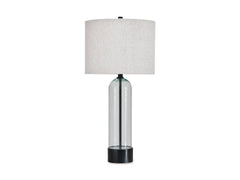 Clear/Black table lamp, full product view - 1