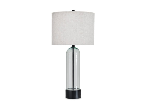 Kerrbrook Clear Glass Table Lamp with Black Accents