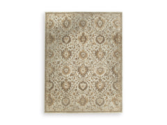 Ivory/Taupe/Camel 92" x 120", complete rug product view - 5