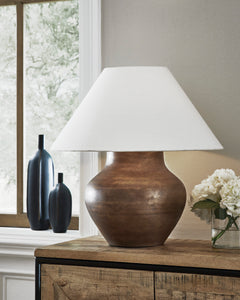 Antique Copper Finish table lamp, product view 2 - 2