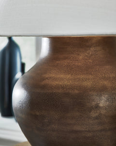 Antique Copper Finish table lamp, product view 3 - 3