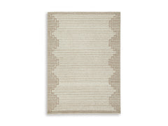 Brown/Beige 60.5" x 85", complete rug product view - 9