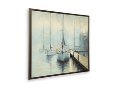 Blue/White/Brown Worthney wall art, product view 2 - 2