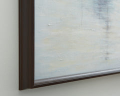 Blue/White/Brown Worthney wall art, product view 4 - 4