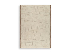 Beige/Brown 109.25" x 144", complete rug product view - 1