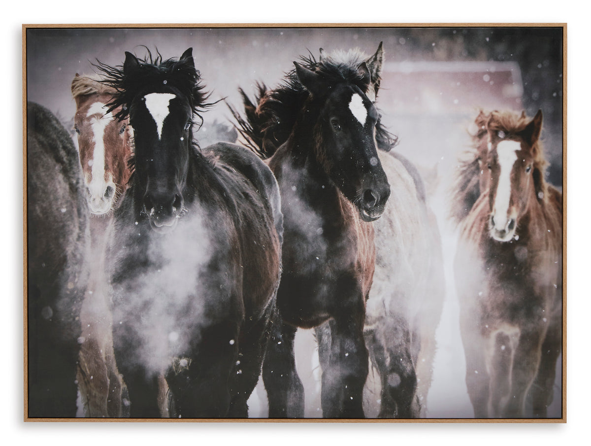 Brown/Black/White Chaseburn wall art, full product view