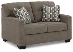 Chocolate, full loveseat angled view - 1
