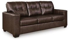 Dark Brown, full sleeper sofa closed angled view - 5