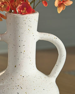 White/Black 13.25-inch height vase, product view 4 - 4
