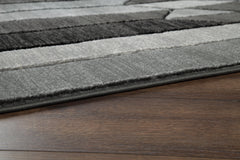 Black/Gray 78.88" x 102.5", pile and edge detail - 3