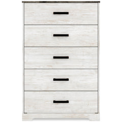 Whitewash/Charcoal Gray, full front view of chest - 3