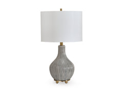 Gray/Gold Finish table lamp, full product view - 1