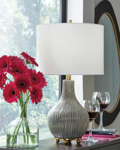 Gray/Gold Finish table lamp, product view 2 - 2